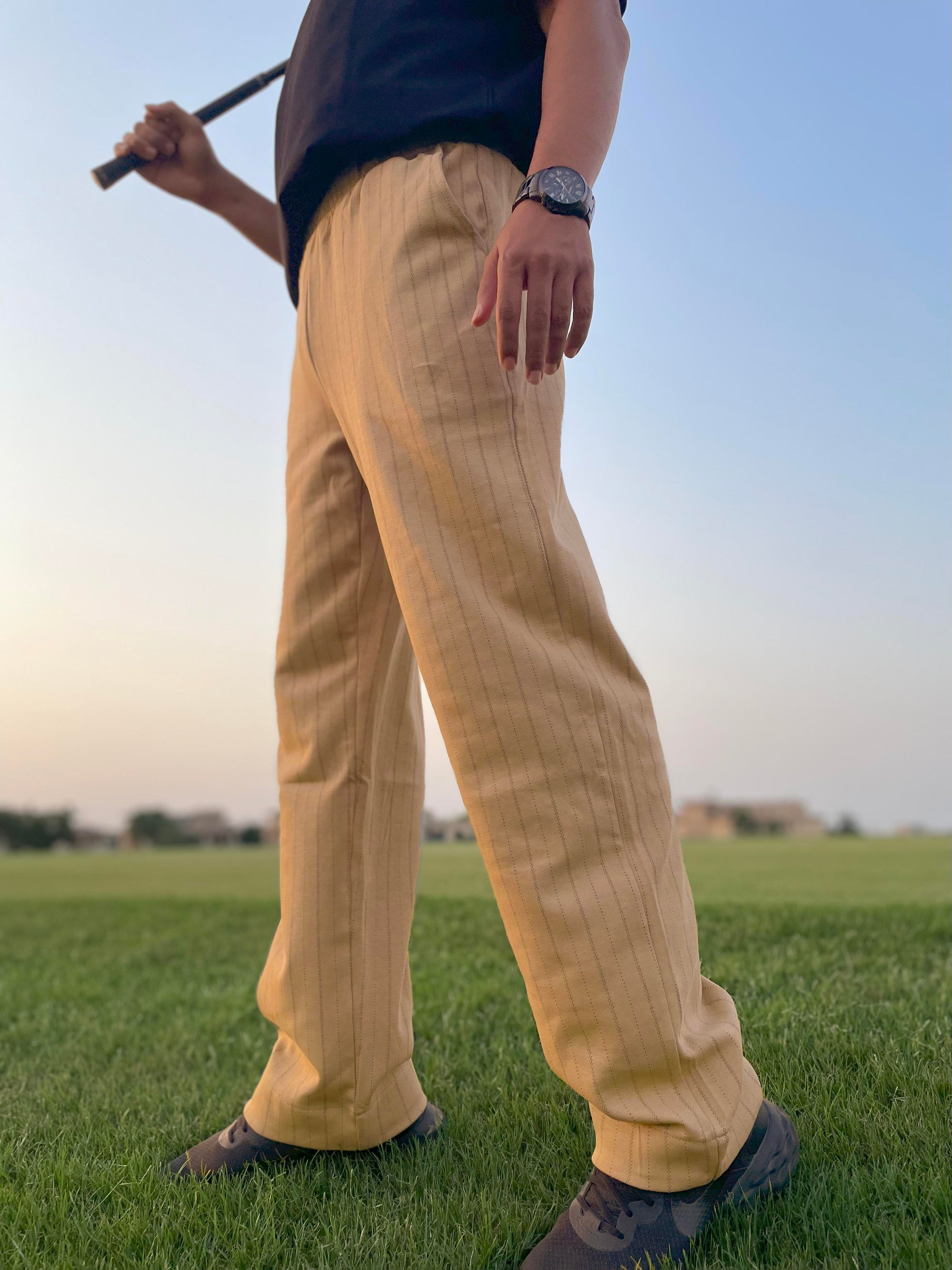 Striped Elegante Pants Beige
