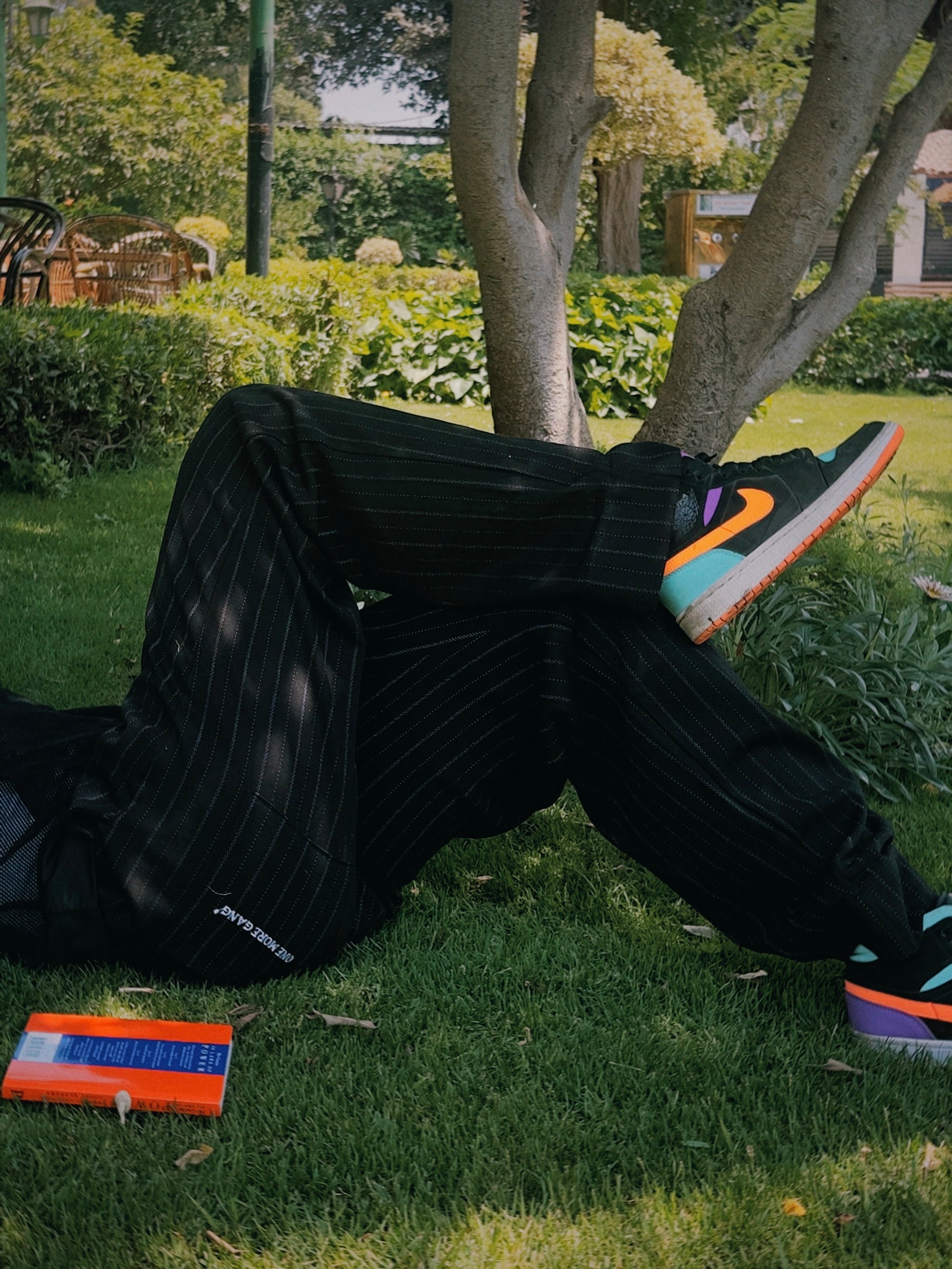 Striped Elegante Pants Black