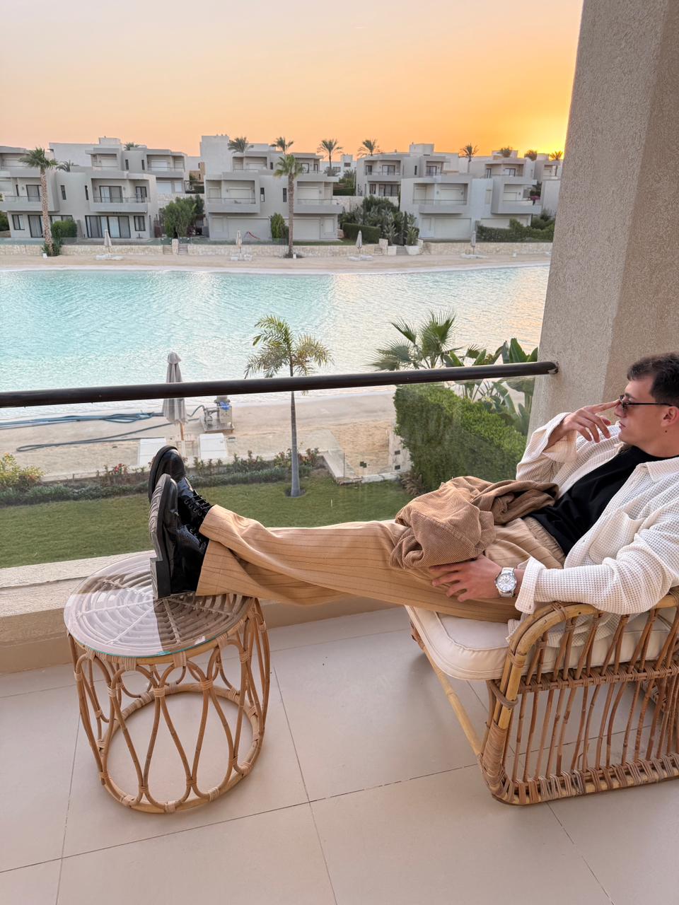 Striped Elegante Pants Beige