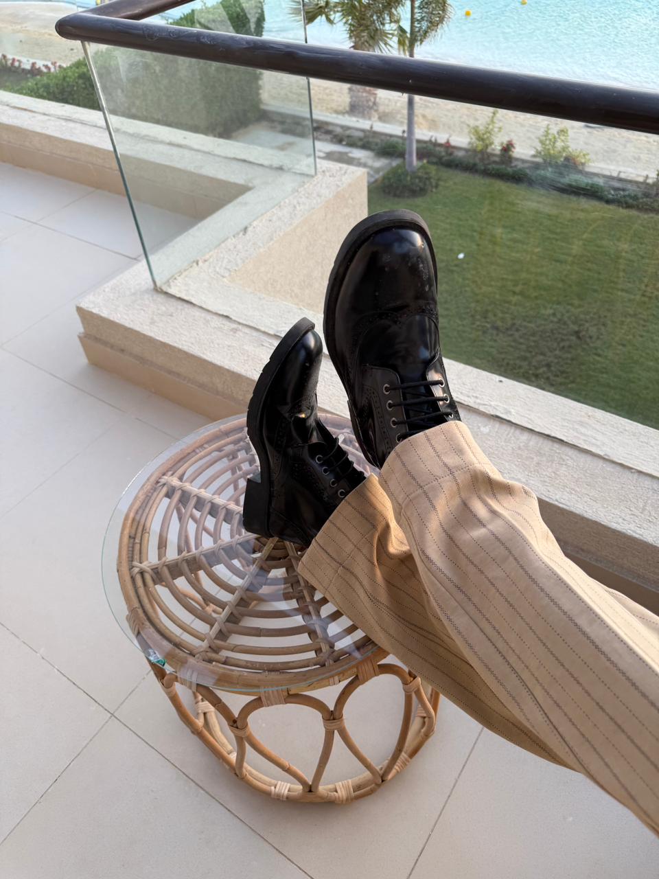 Striped Elegante Pants Beige