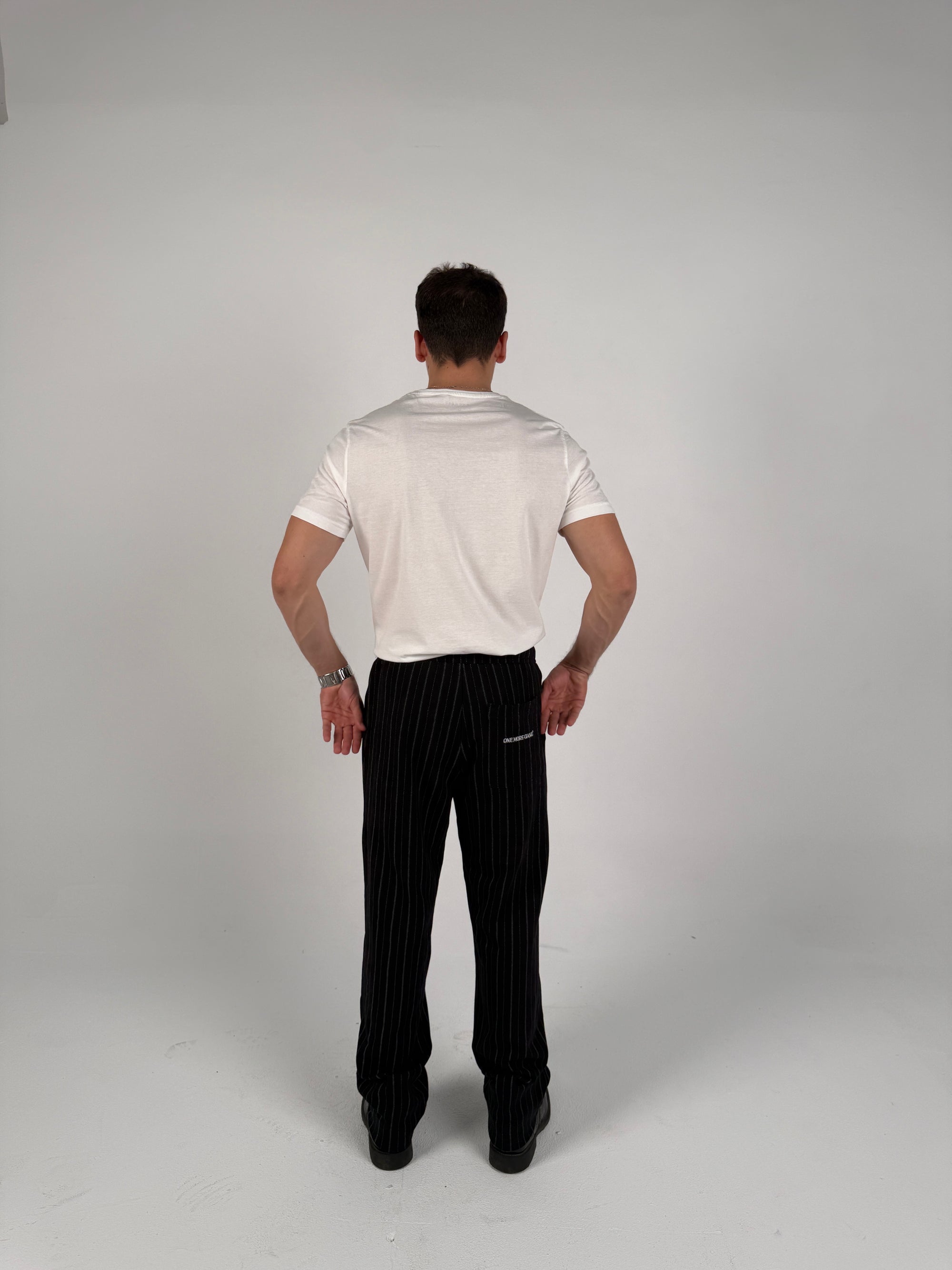 Striped Summer Pants Black