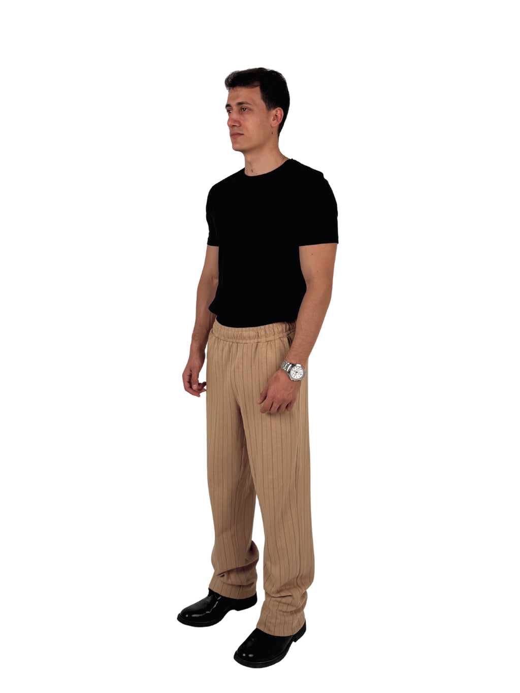 Striped Summer Pants Beige