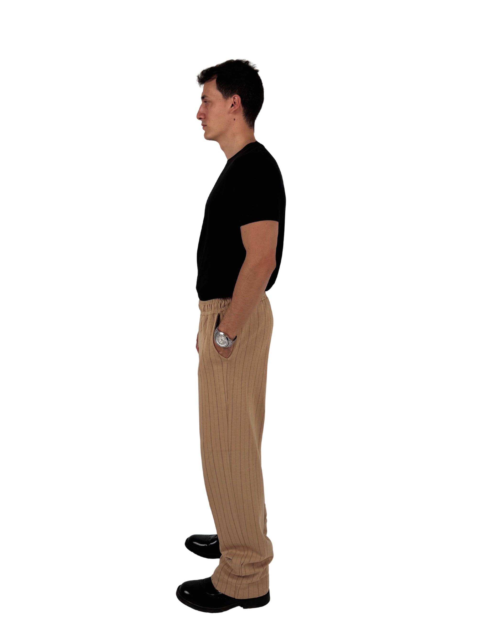 Striped Summer Pants Beige