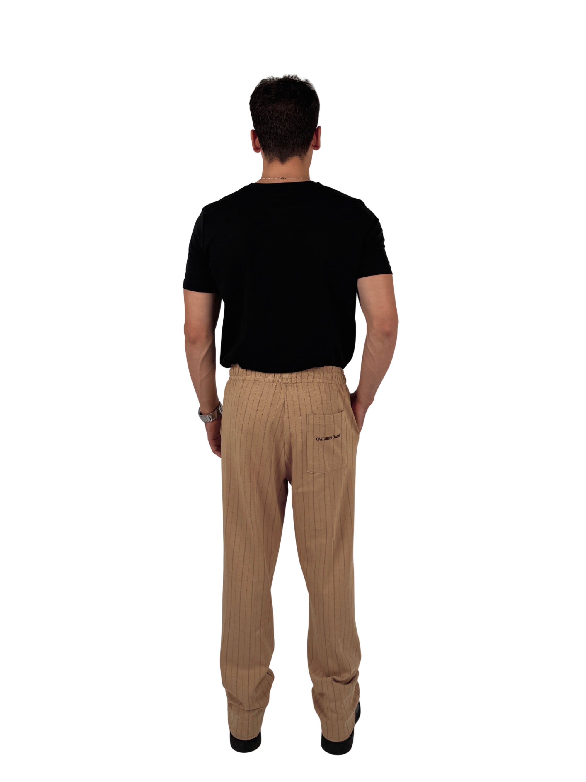 Striped Summer Pants Beige