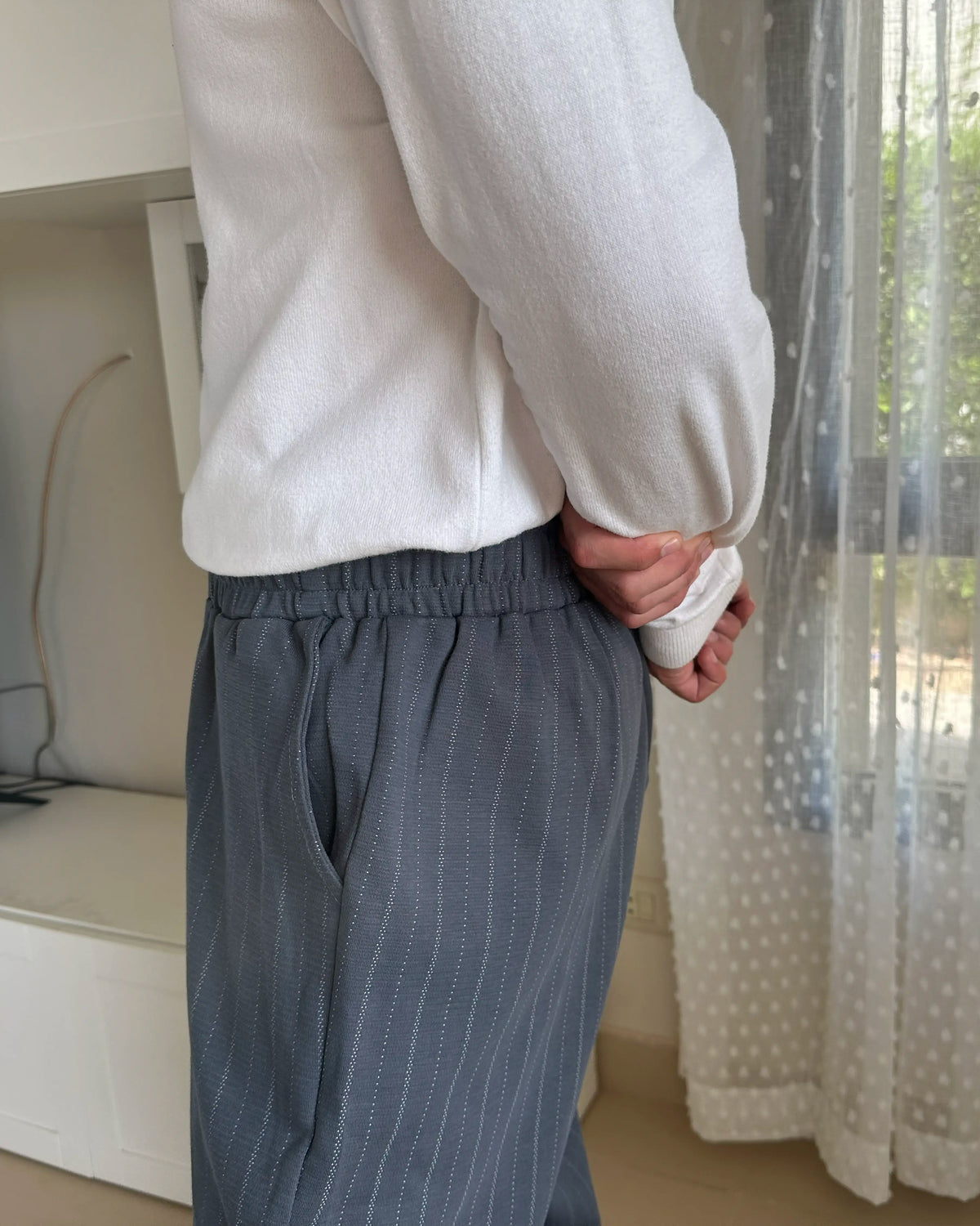 Striped Pants Grey