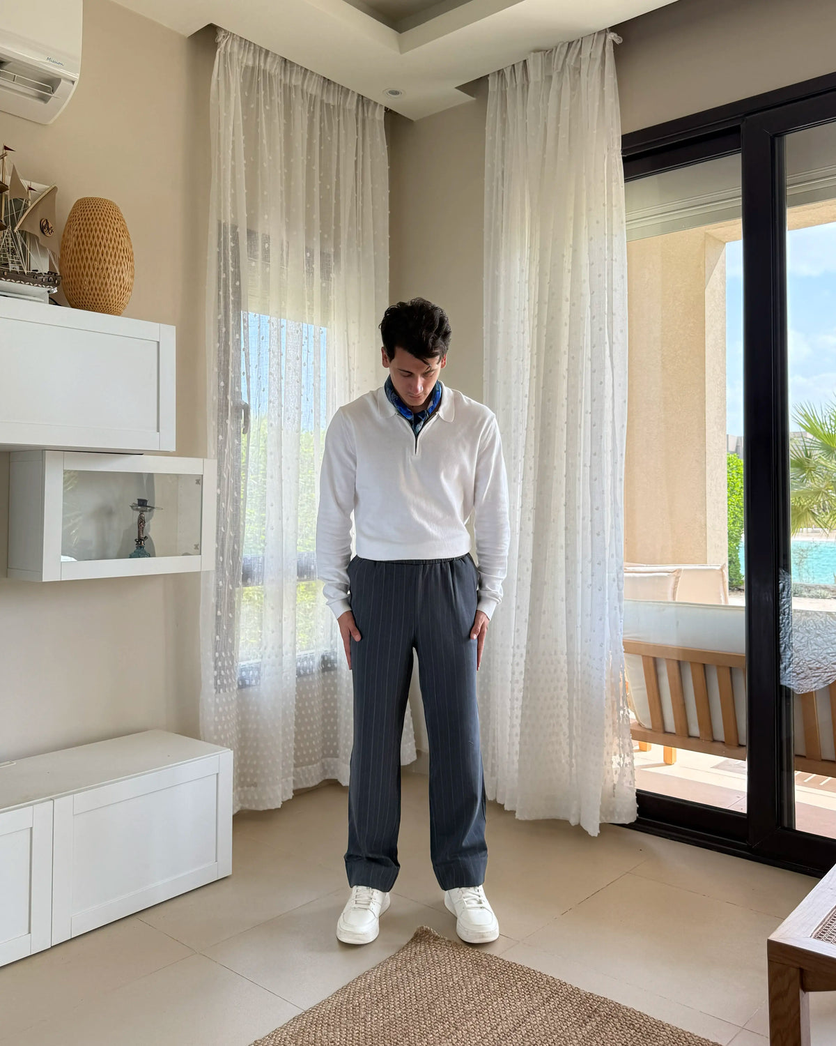 Striped Pants Grey