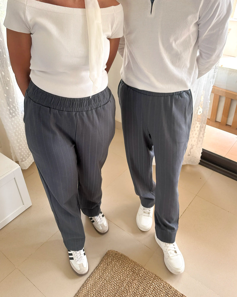 Striped Pants Grey