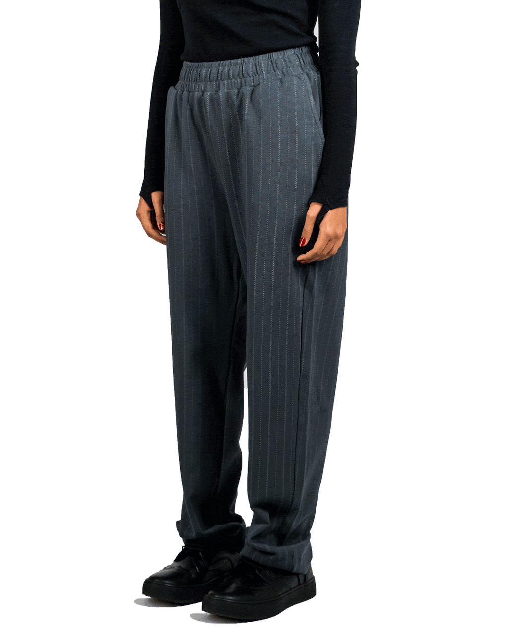 Striped Elegante Pants Grey