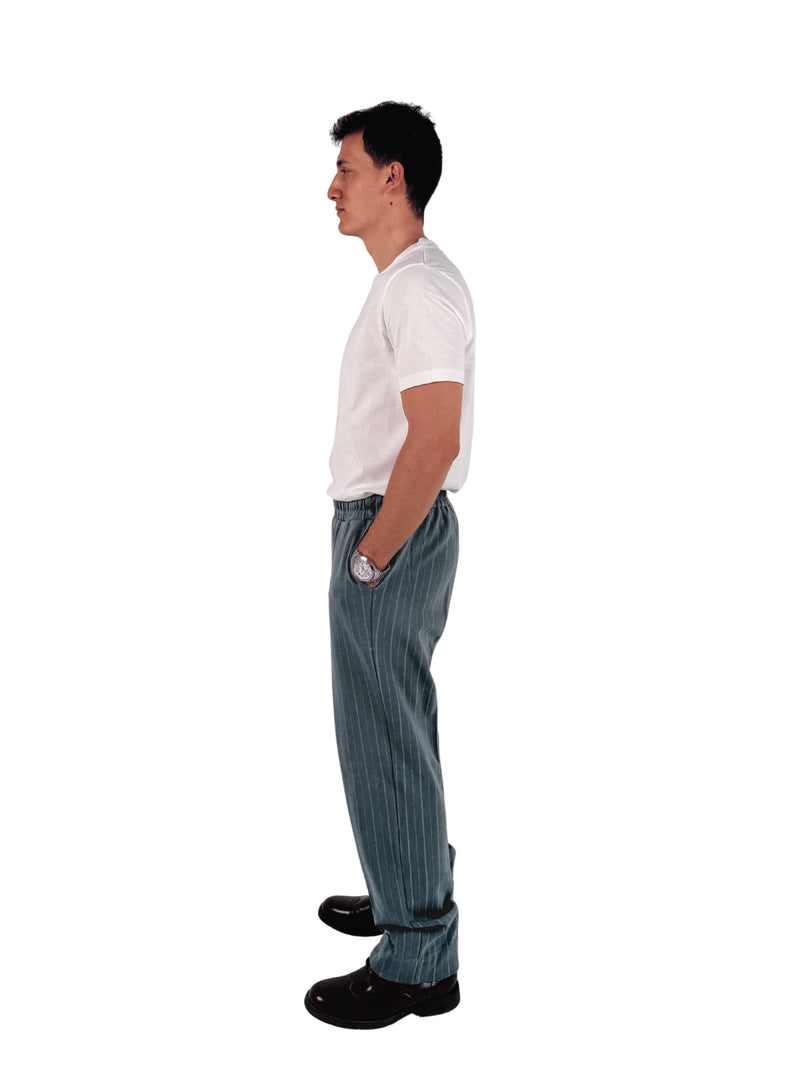 Striped Summer Pants Grey
