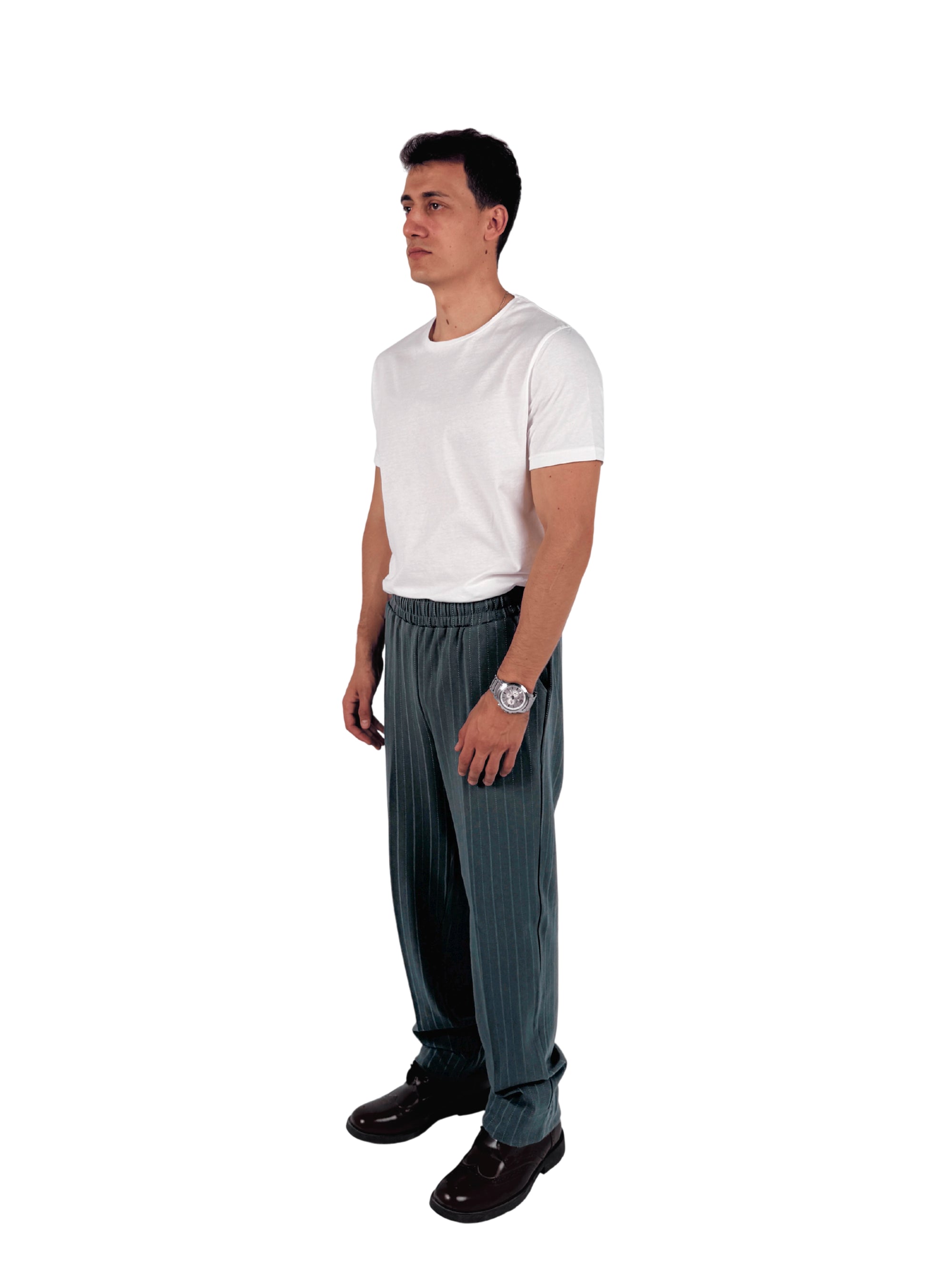 Striped Summer Pants Grey