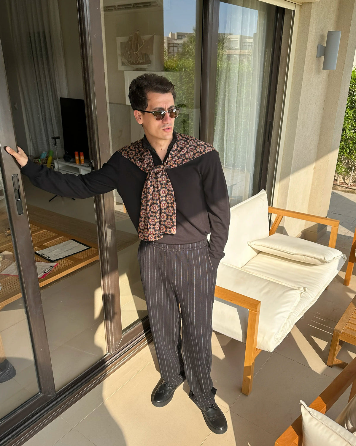 Striped Pants Black