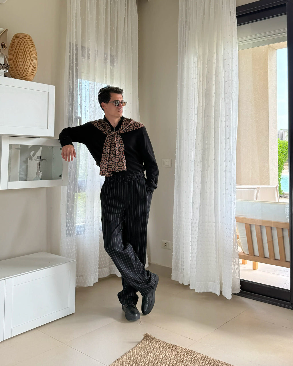 Striped Pants Black
