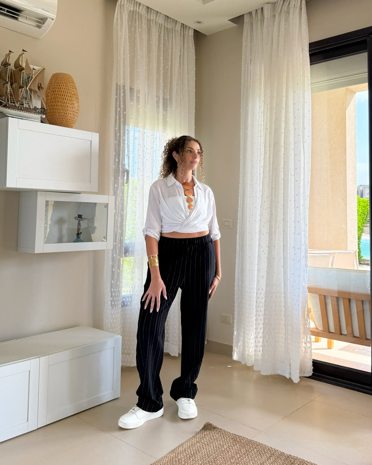 Striped Pants Black w