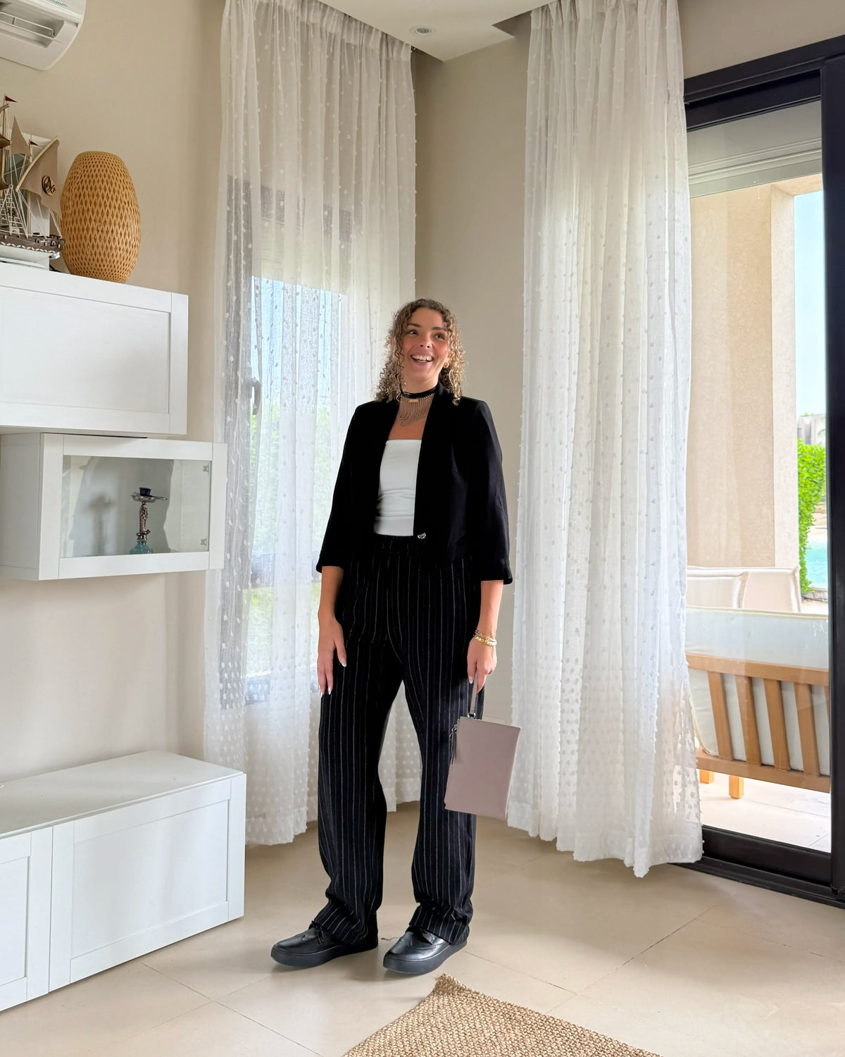 Striped Pants Black w