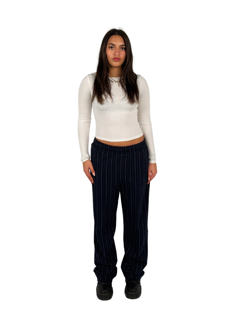 Striped Summer Pants Black w