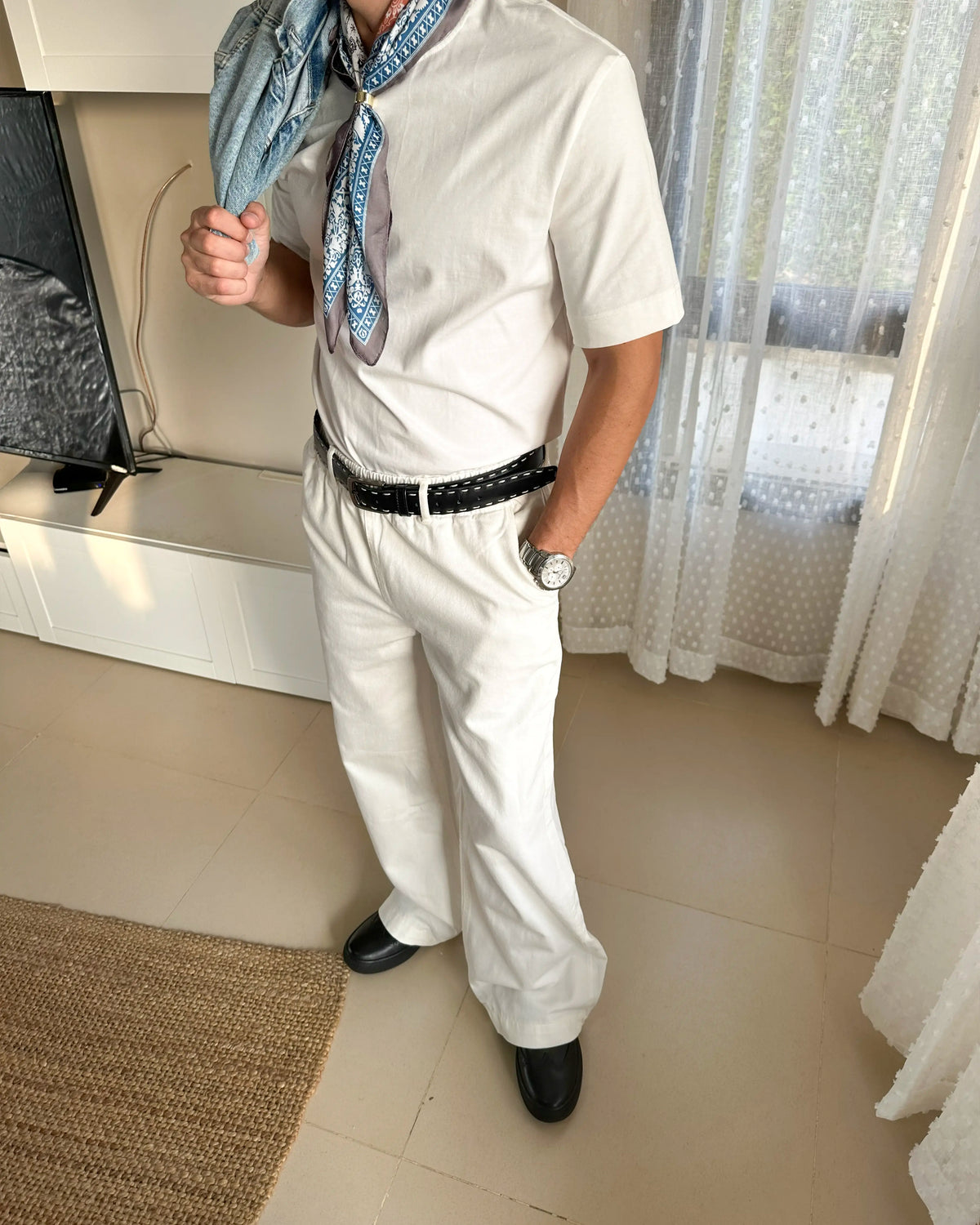 Japanese Worker Pants White